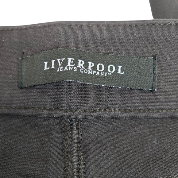 Womens Office Work Business Casual Basic Straight Leg Dark Brown Jeggings 10 - Picture 4 of 14